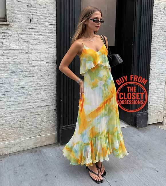 Zara Dresses & Skirts - Zara NWT Yellow Floral Ruffle Midi Dress M